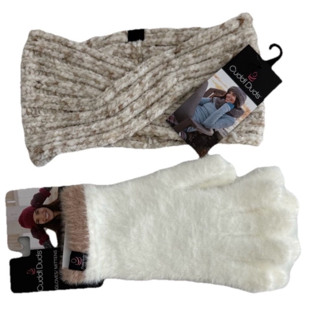 NWT Cuddl Duds  Women's Headband and Gloves Set
